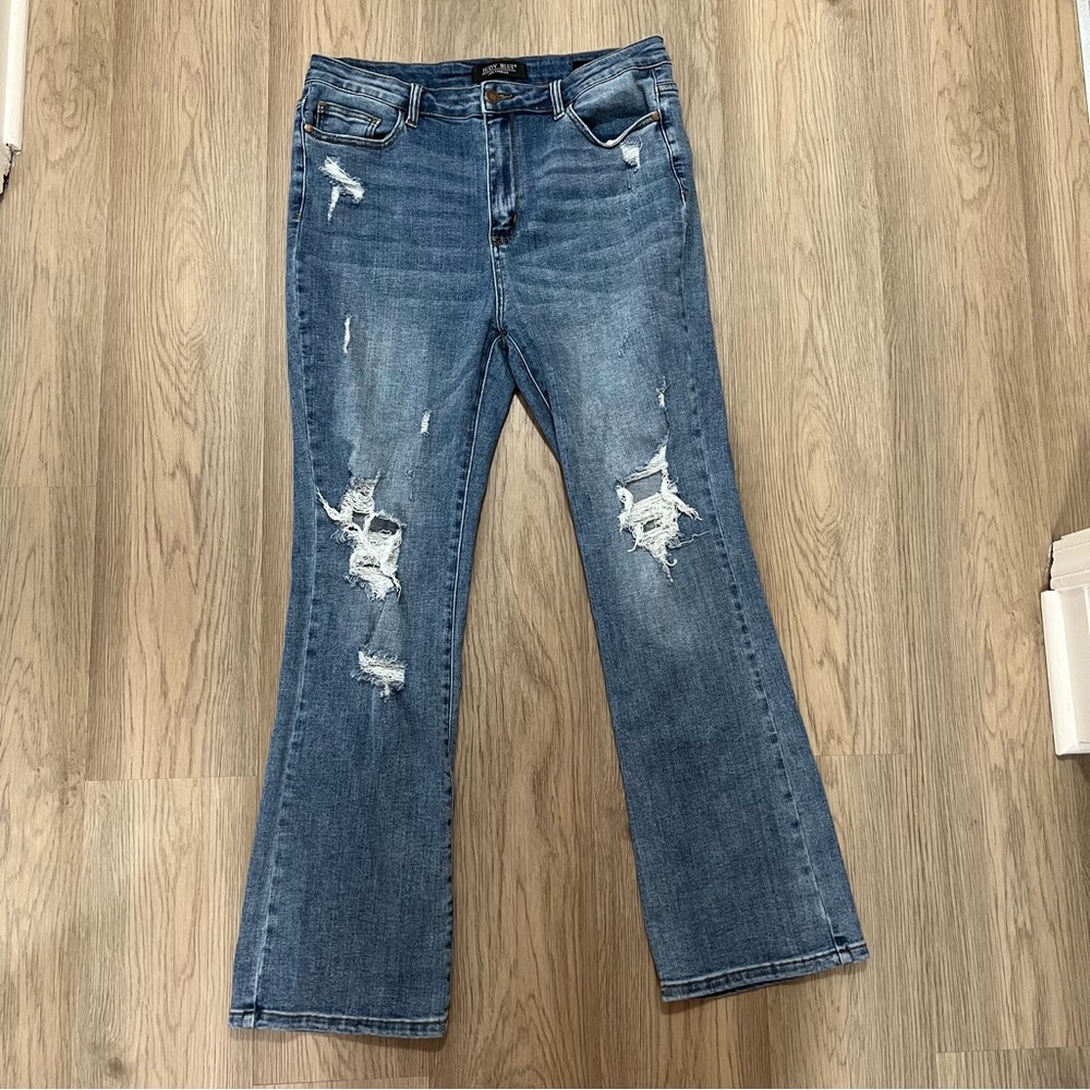 Judy Blue Bootcut Distressed Jeans Women’s 15/32 Style JB88439 MD - Picture 2 of 11